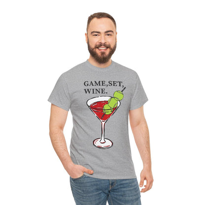 GAME, SET, WINE - Tennis (Basic Tee)
