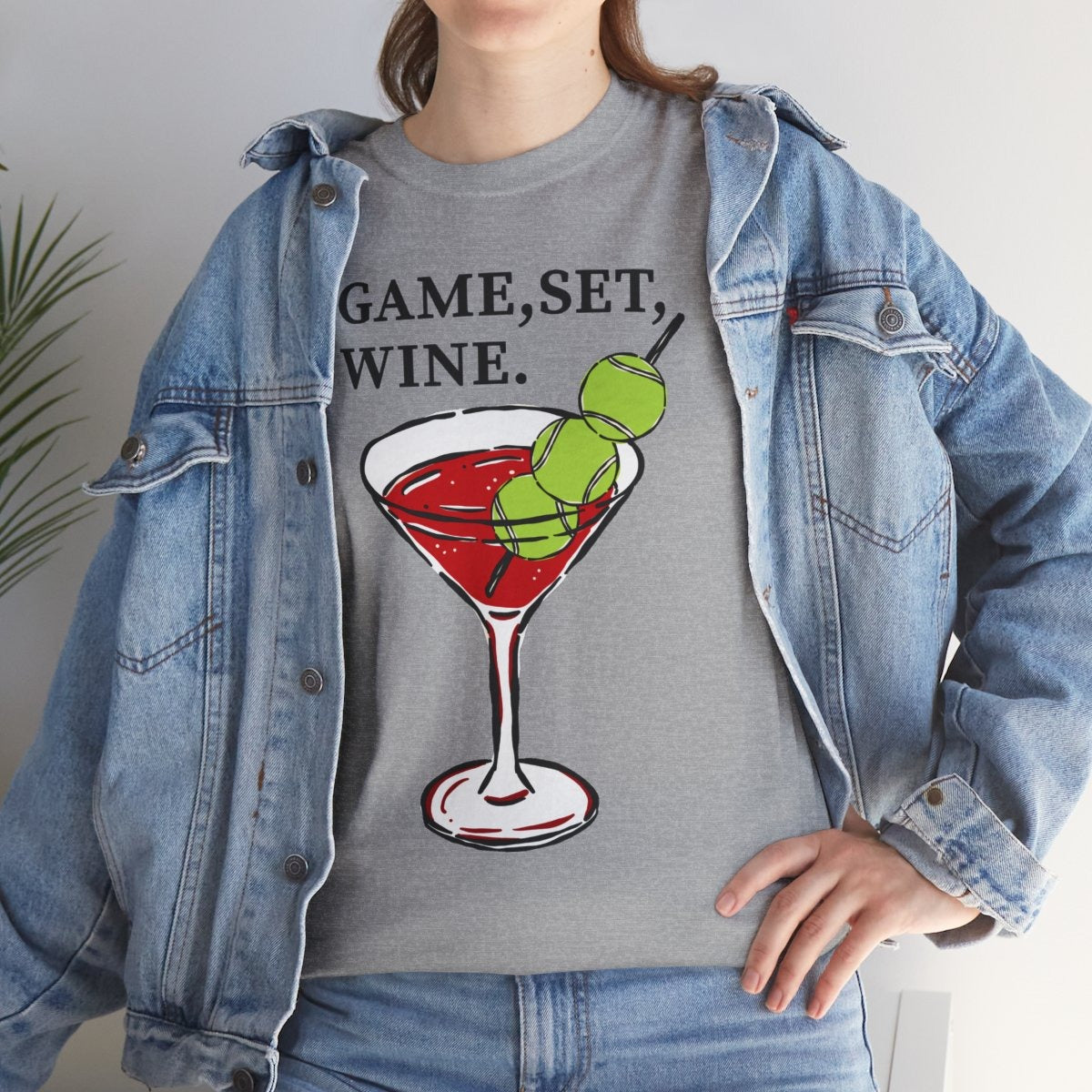 GAME, SET, WINE - Tennis (Basic Tee)