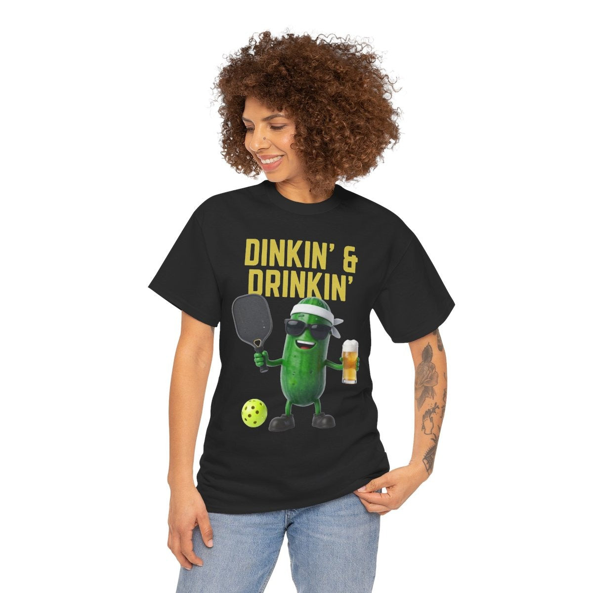 DINKIN' & DRINKIN'- Pickleball (Basic Tee)