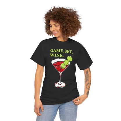 GAME, SET, WINE - Tennis (Basic Tee)