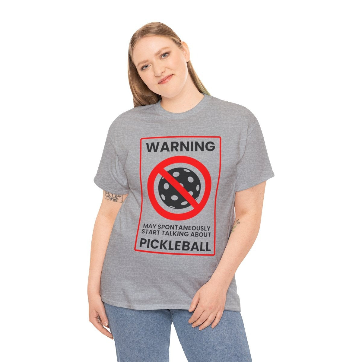 WARNING PICKLEBALL - Pickleball (Basic Tee)