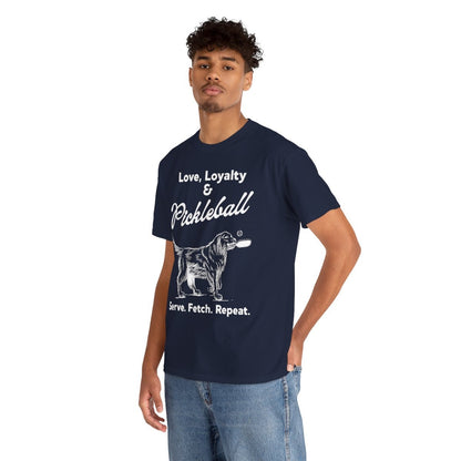 PADDLE & PAWS - Pickleball (Basic Tee)