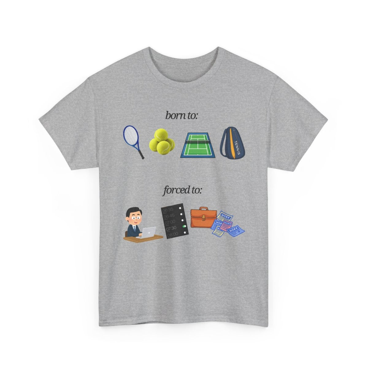 FORCED TO WORK - Tennis (Basic Tee)