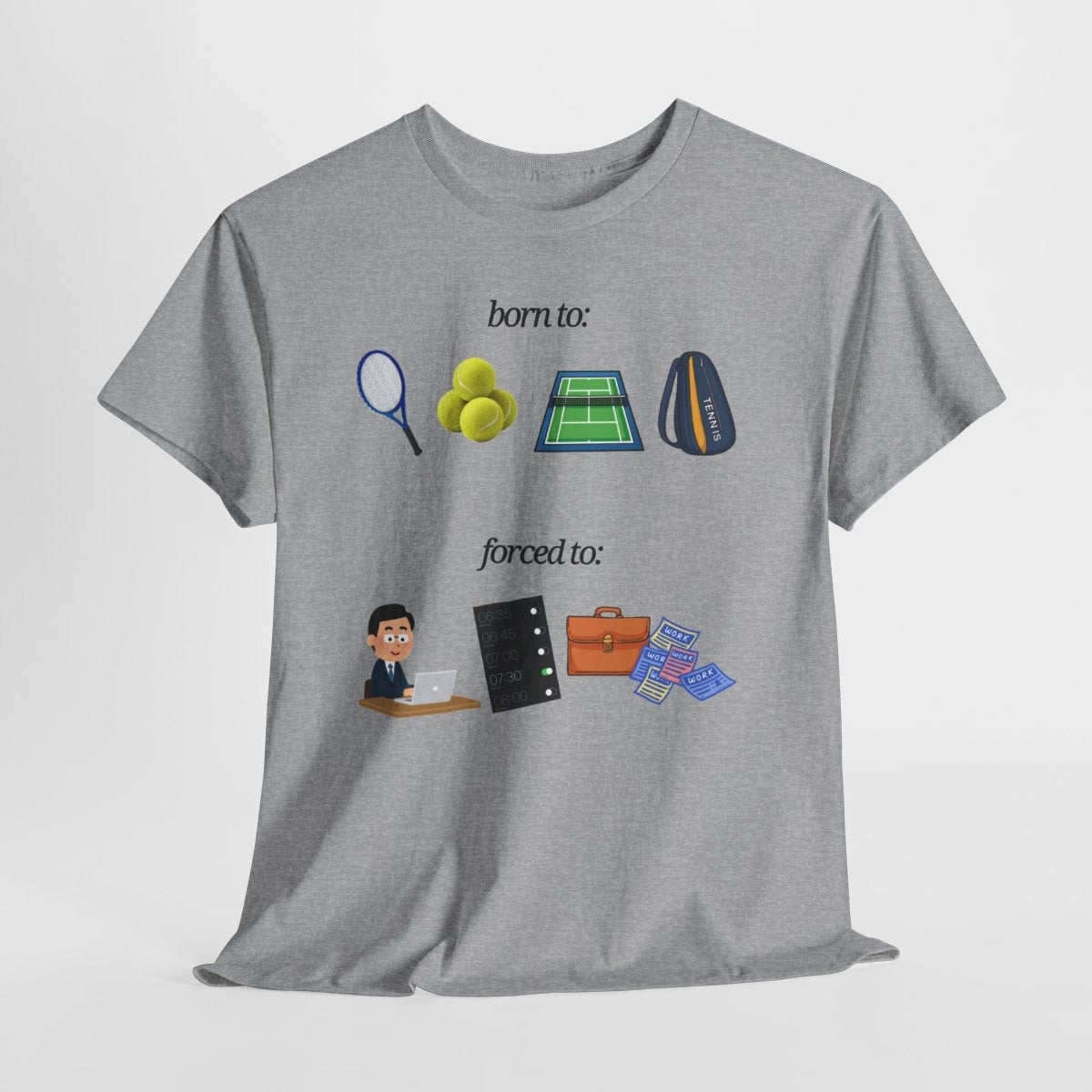 FORCED TO WORK - Tennis (Basic Tee)