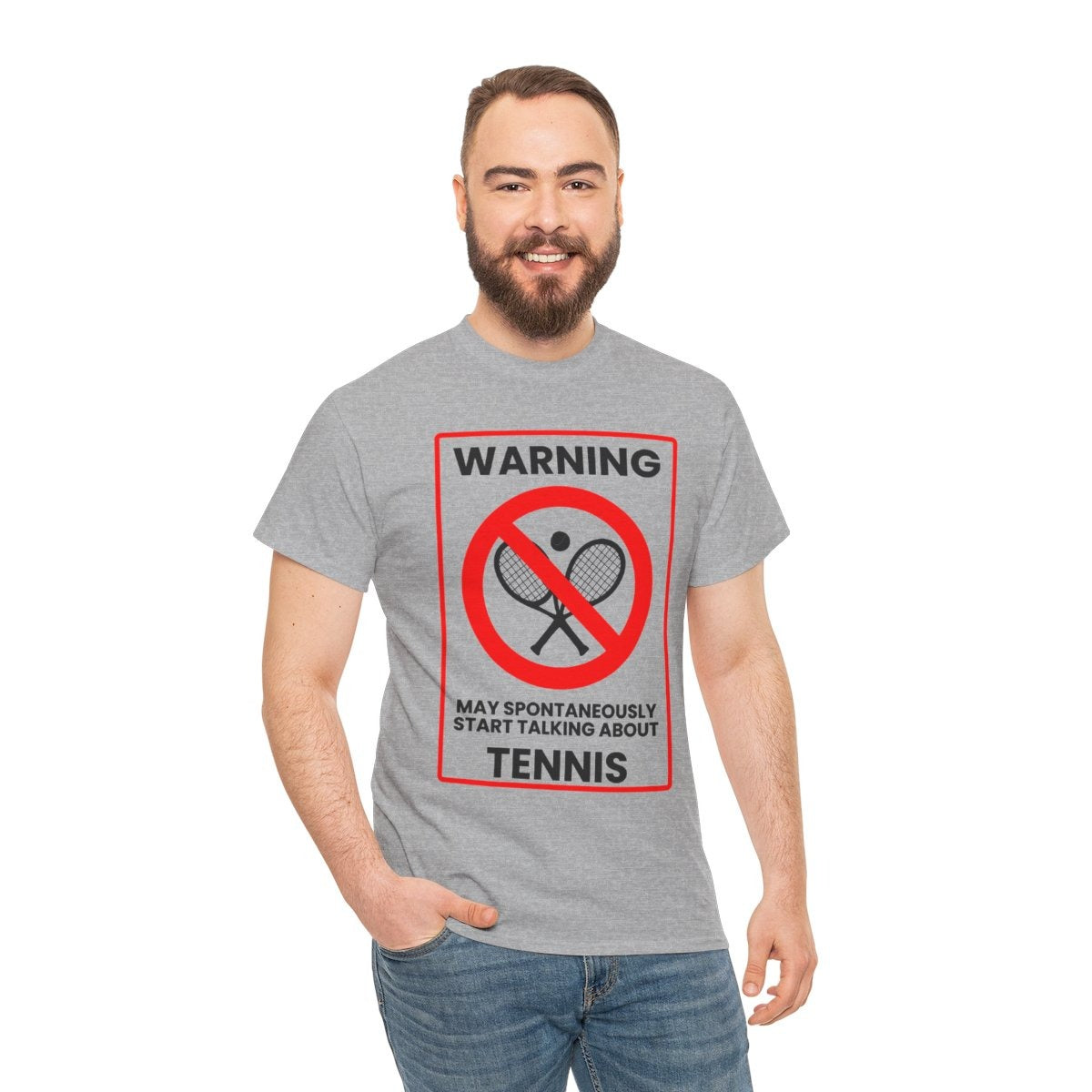WARNING TENNIS - Tennis (Basic Tee)
