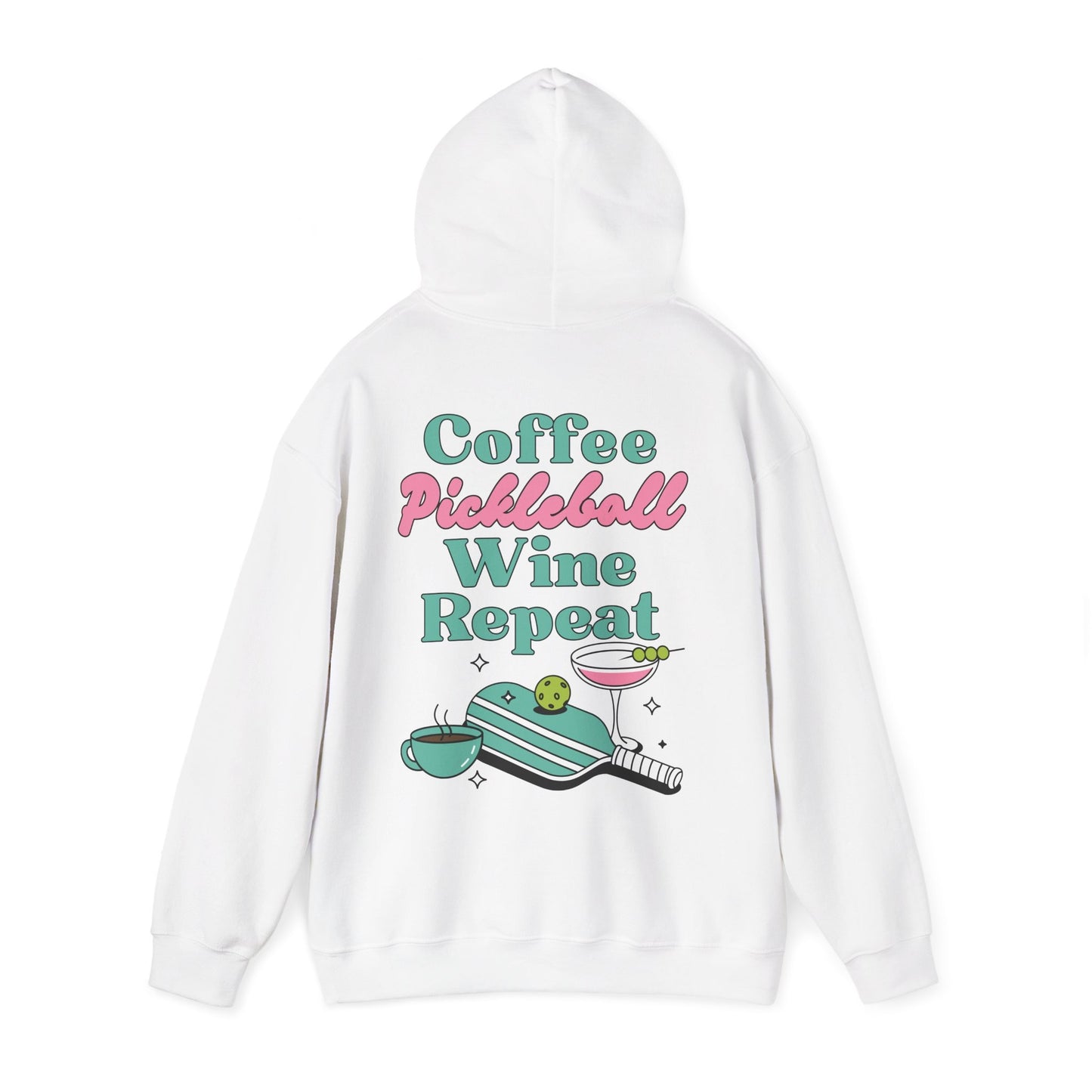 COFFEE PICKLEBALL WINE REPEAT - Pickleball (Hoodie)