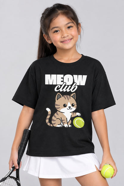 MEOW CLUB - Tennis (Kids Tee)