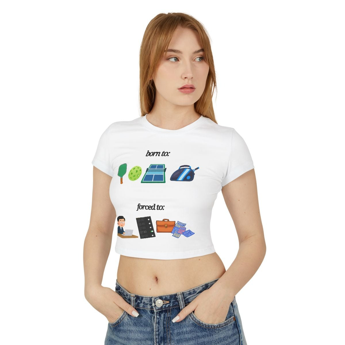FORCED TO WORK - Pickleball (Crop Top)