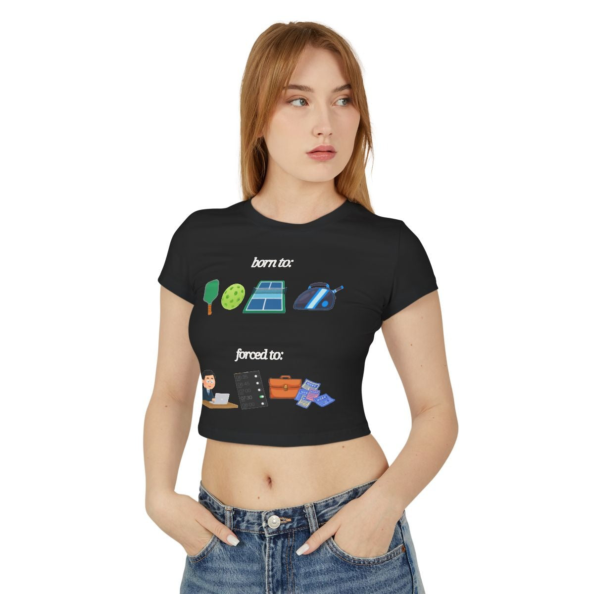 FORCED TO WORK - Pickleball (Crop Top)