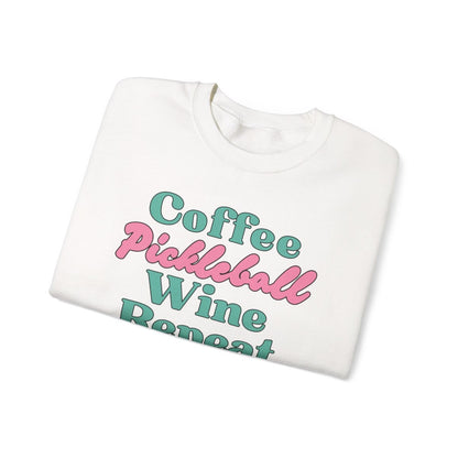 COFFEE PICKLEBALL WINE REPEAT - Pickleball (Sweatshirt)
