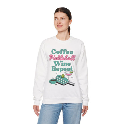 COFFEE PICKLEBALL WINE REPEAT - Pickleball (Sweatshirt)