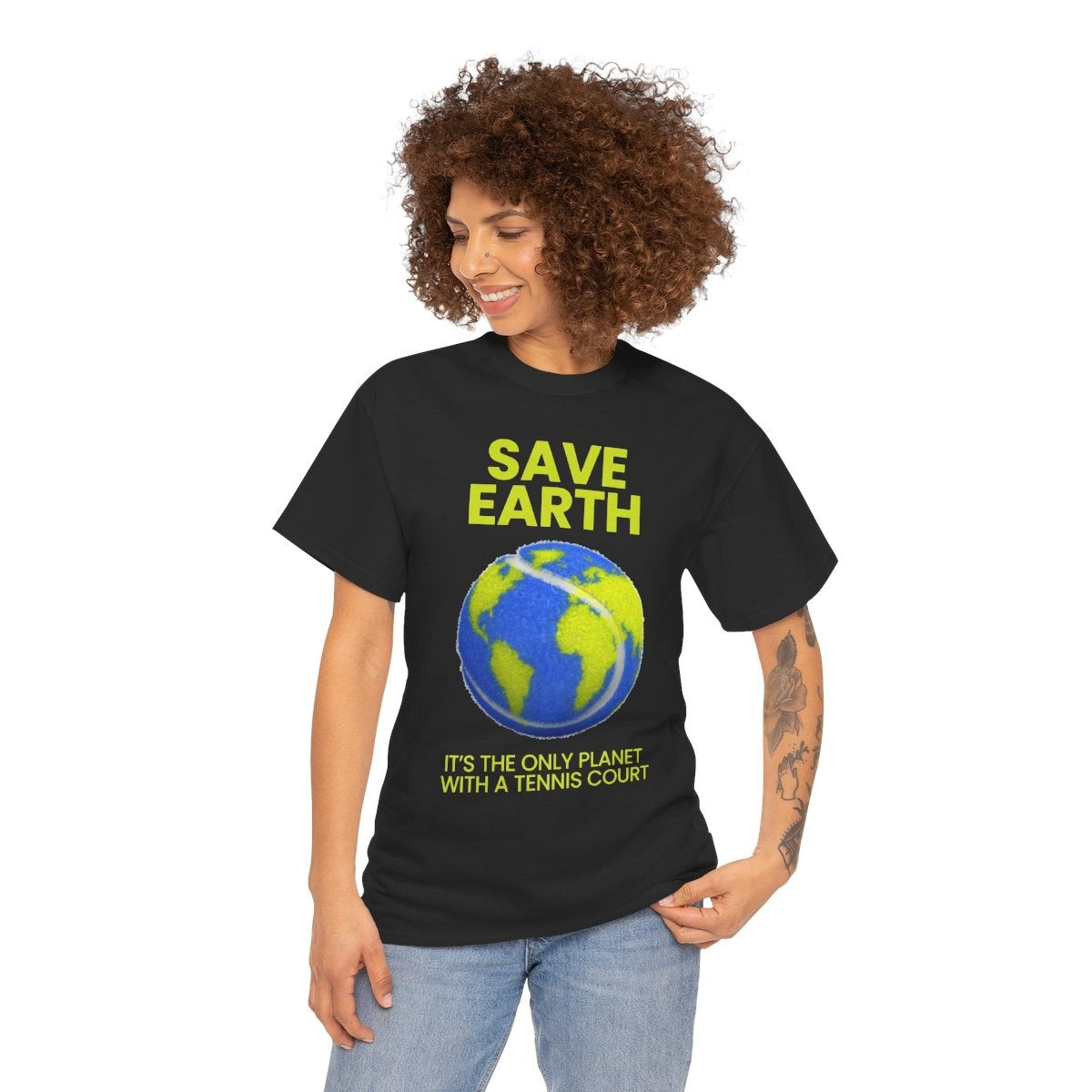 SAVE EARTH - Tennis (Basic Tee)