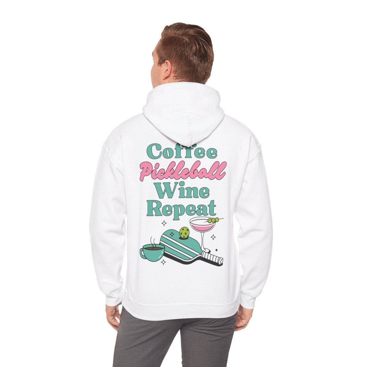 COFFEE PICKLEBALL WINE REPEAT - Pickleball (Hoodie)