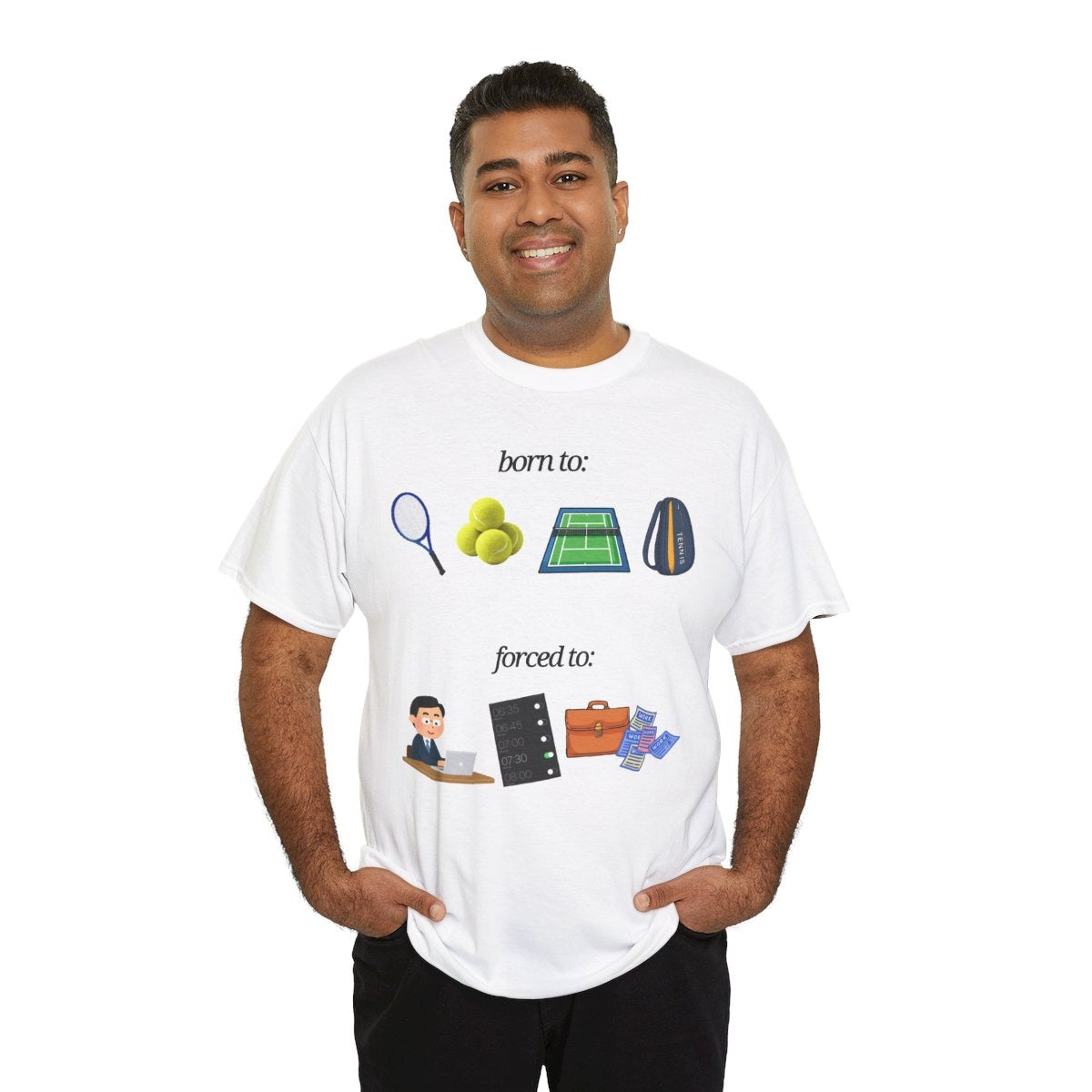 FORCED TO WORK - Tennis (Basic Tee)