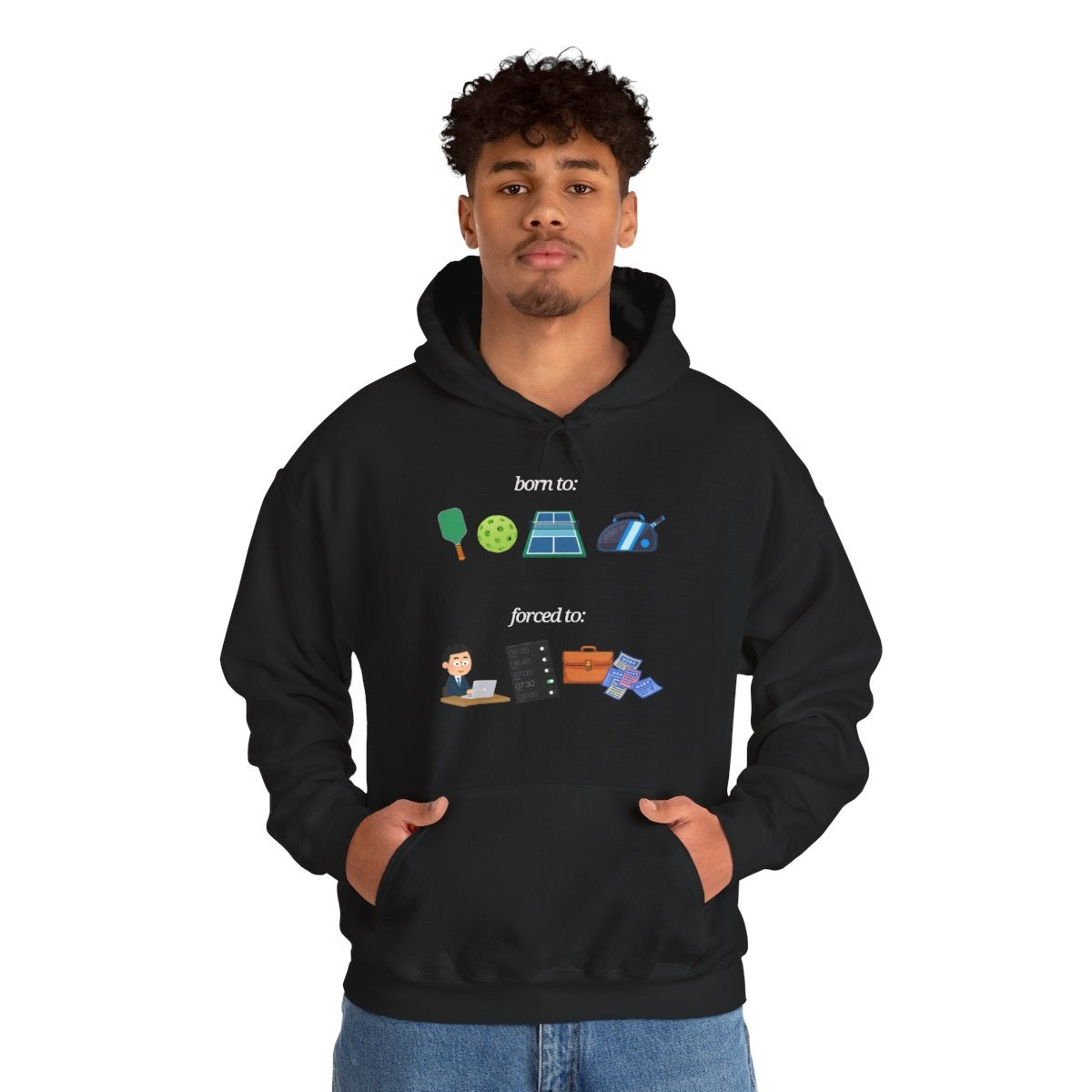 FORCED TO WORK - Pickleball (Hoodie)