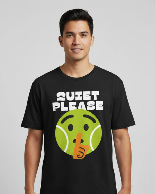 QUIET PLEASE - Tennis (Basic Tee)