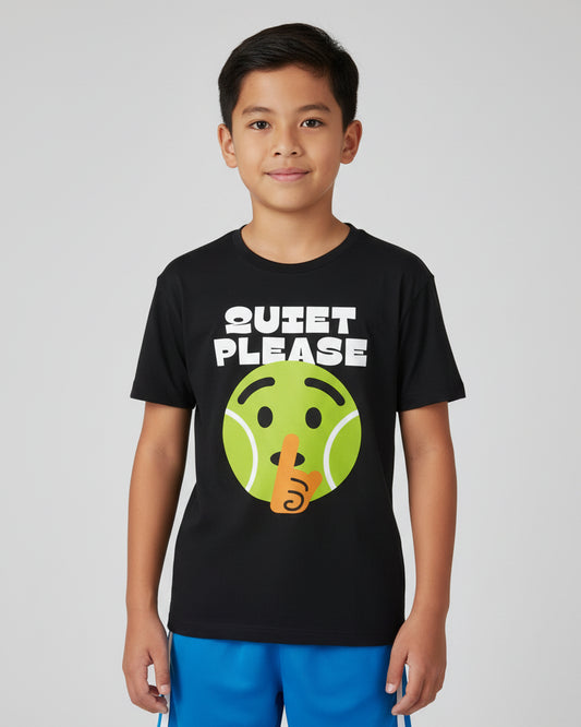 QUIET PLEASE - Tennis (Kids Tee)