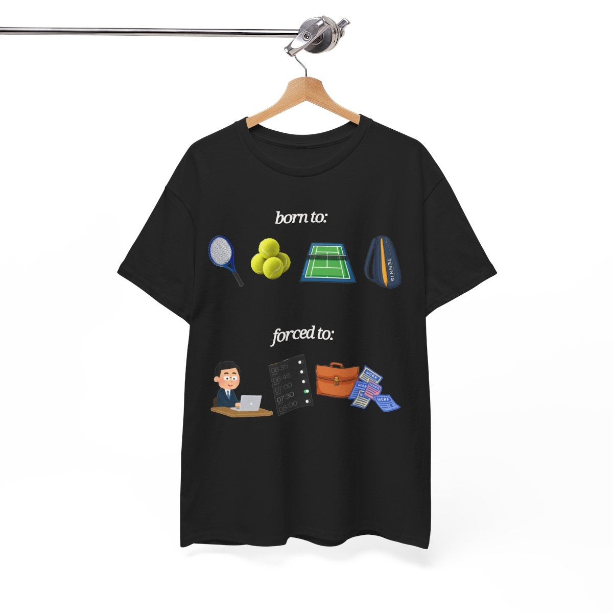 FORCED TO WORK - Tennis (Basic Tee)