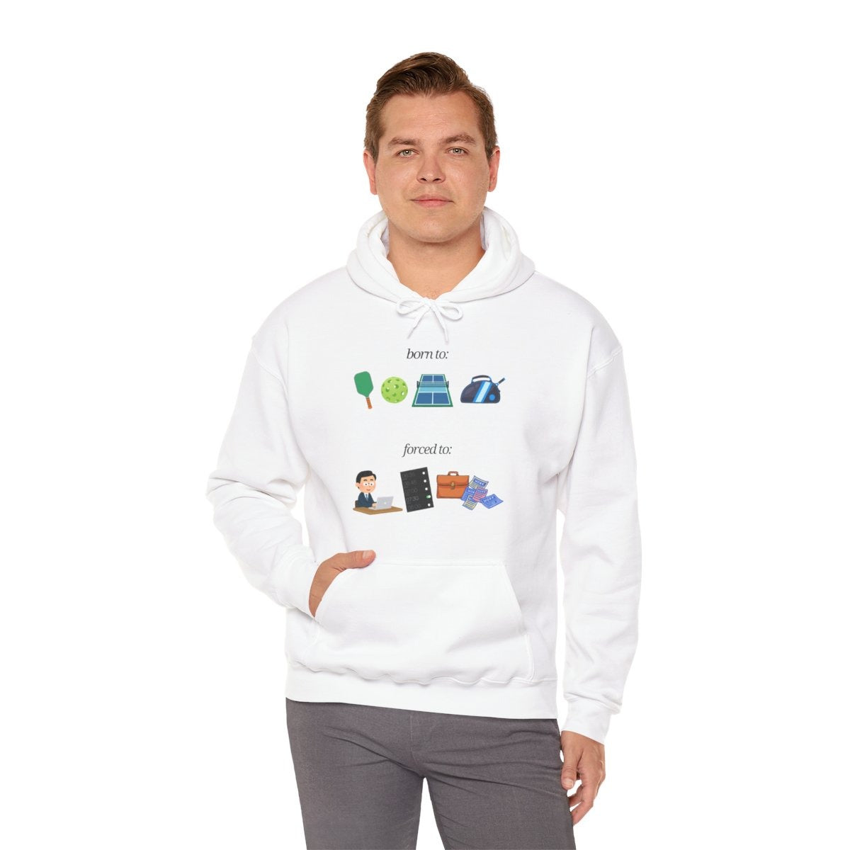 FORCED TO WORK - Pickleball (Hoodie)
