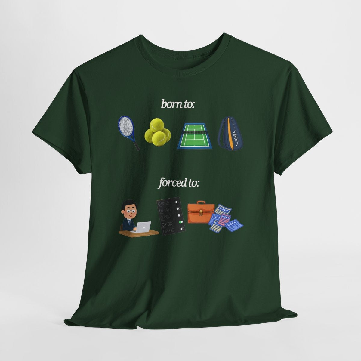 FORCED TO WORK - Tennis (Basic Tee)