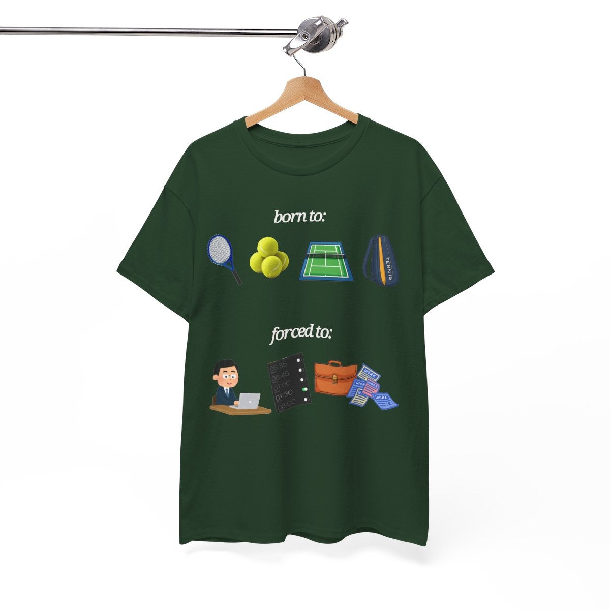 FORCED TO WORK - Tennis (Basic Tee)