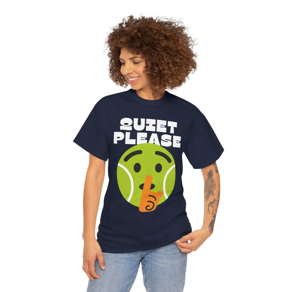 QUIET PLEASE - Tennis (Basic Tee)