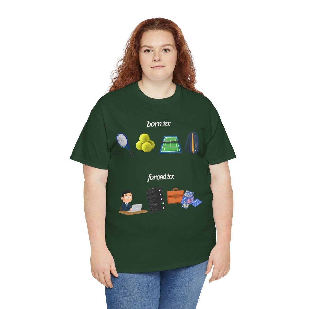 FORCED TO WORK - Tennis (Basic Tee)