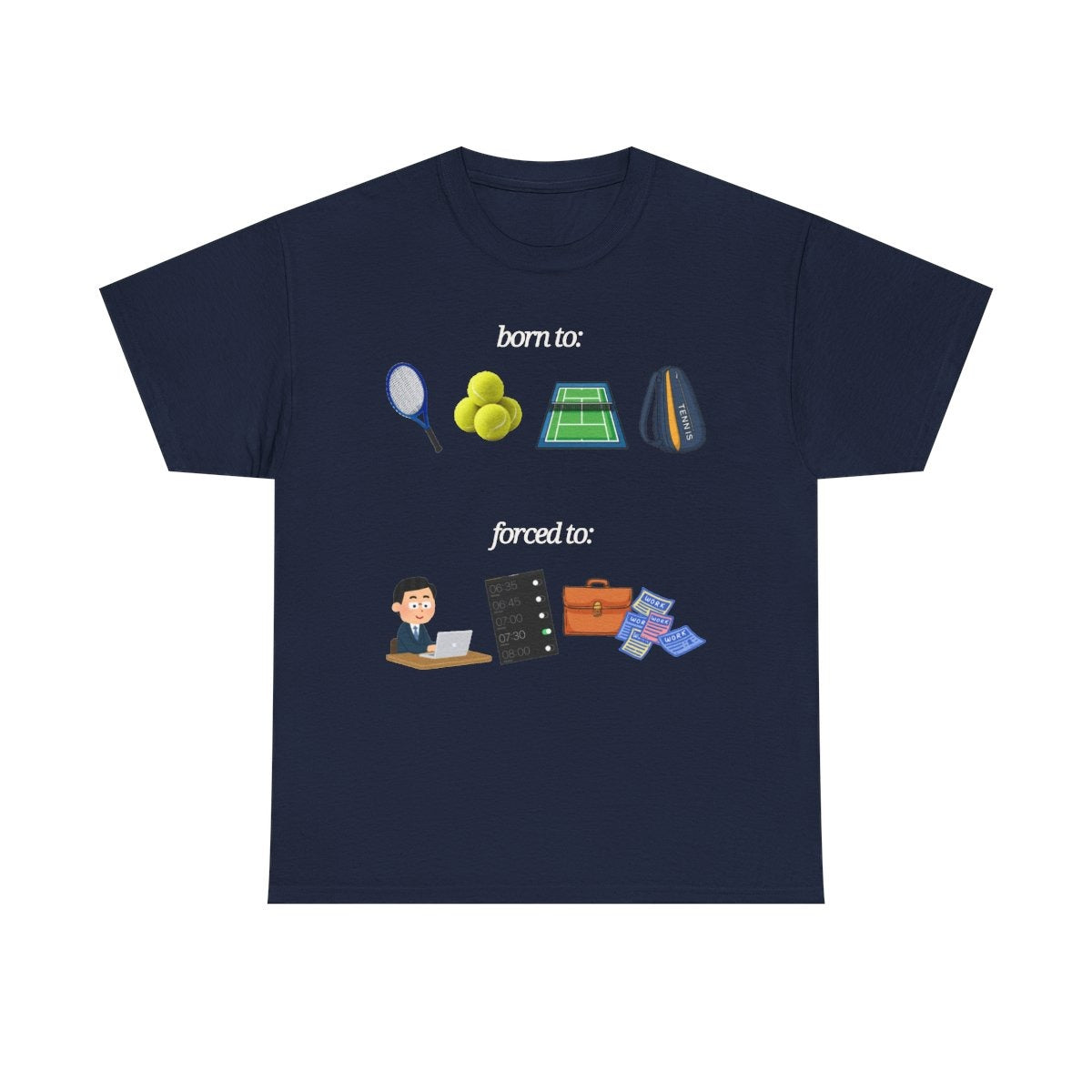 FORCED TO WORK - Tennis (Basic Tee)