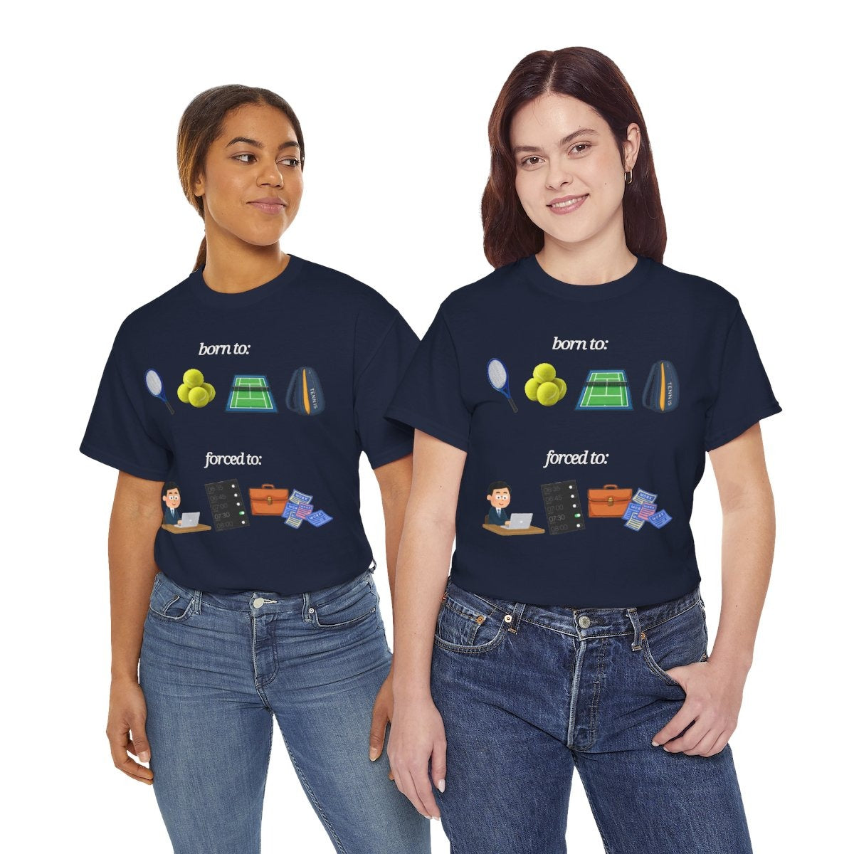 FORCED TO WORK - Tennis (Basic Tee)