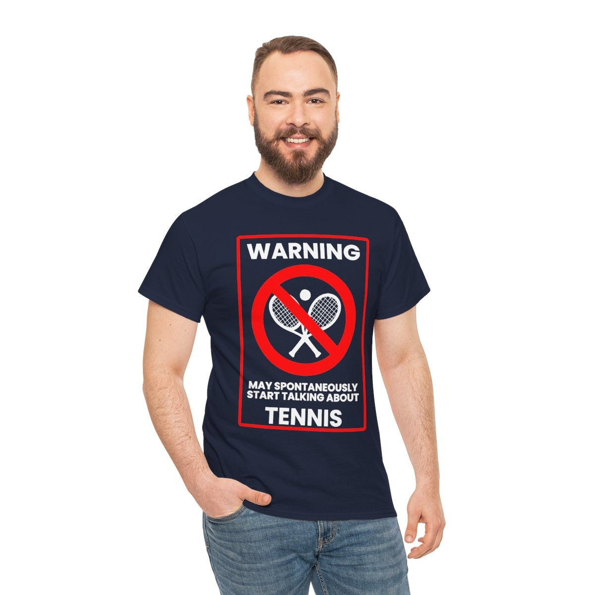 WARNING TENNIS - Tennis (Basic Tee)