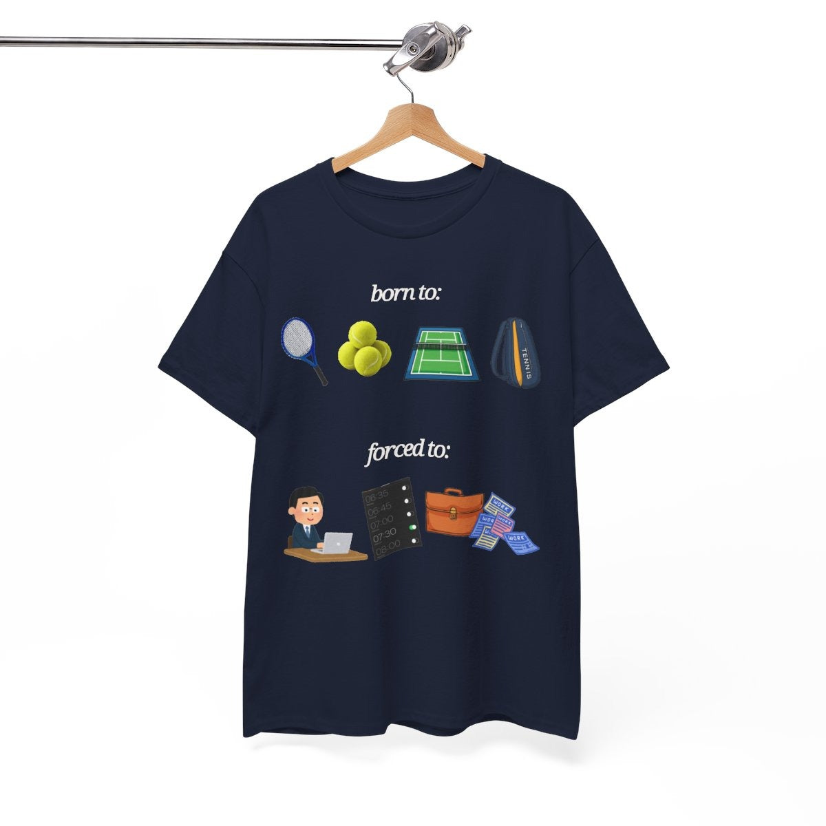 FORCED TO WORK - Tennis (Basic Tee)