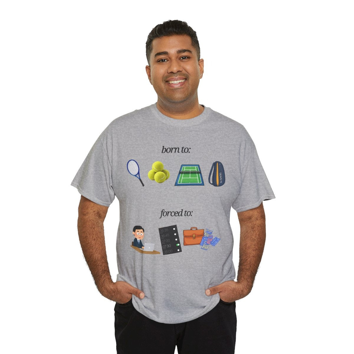 FORCED TO WORK - Tennis (Basic Tee)