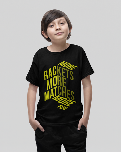 MORE RACKETS  - Tennis (Kids Tee)