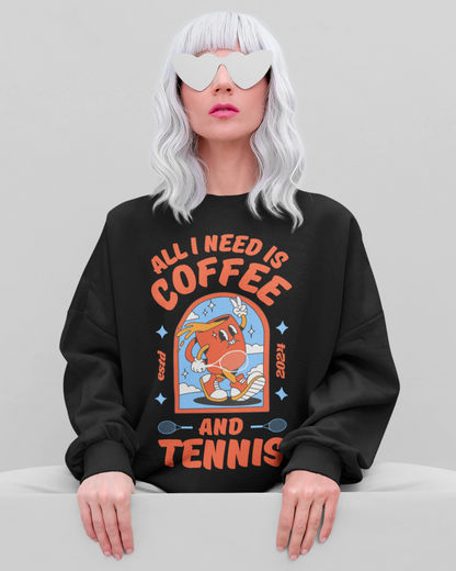 COFFEE & TENNIS 1 - Tennis Sweatshirt