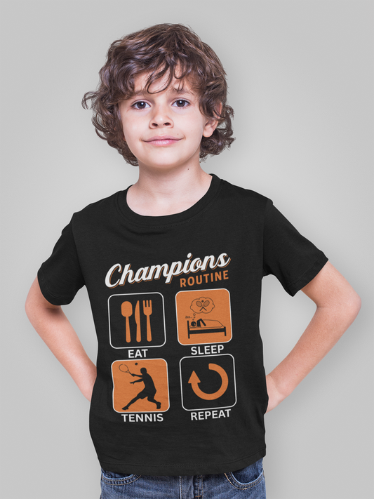 CHAMPIONS ROUTINE  - Tennis (Kids Tee)