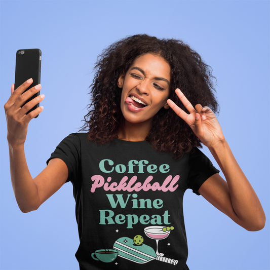 COFFEE PICKLEBALL WINE REPEAT - Pickleball (Dri Fit)