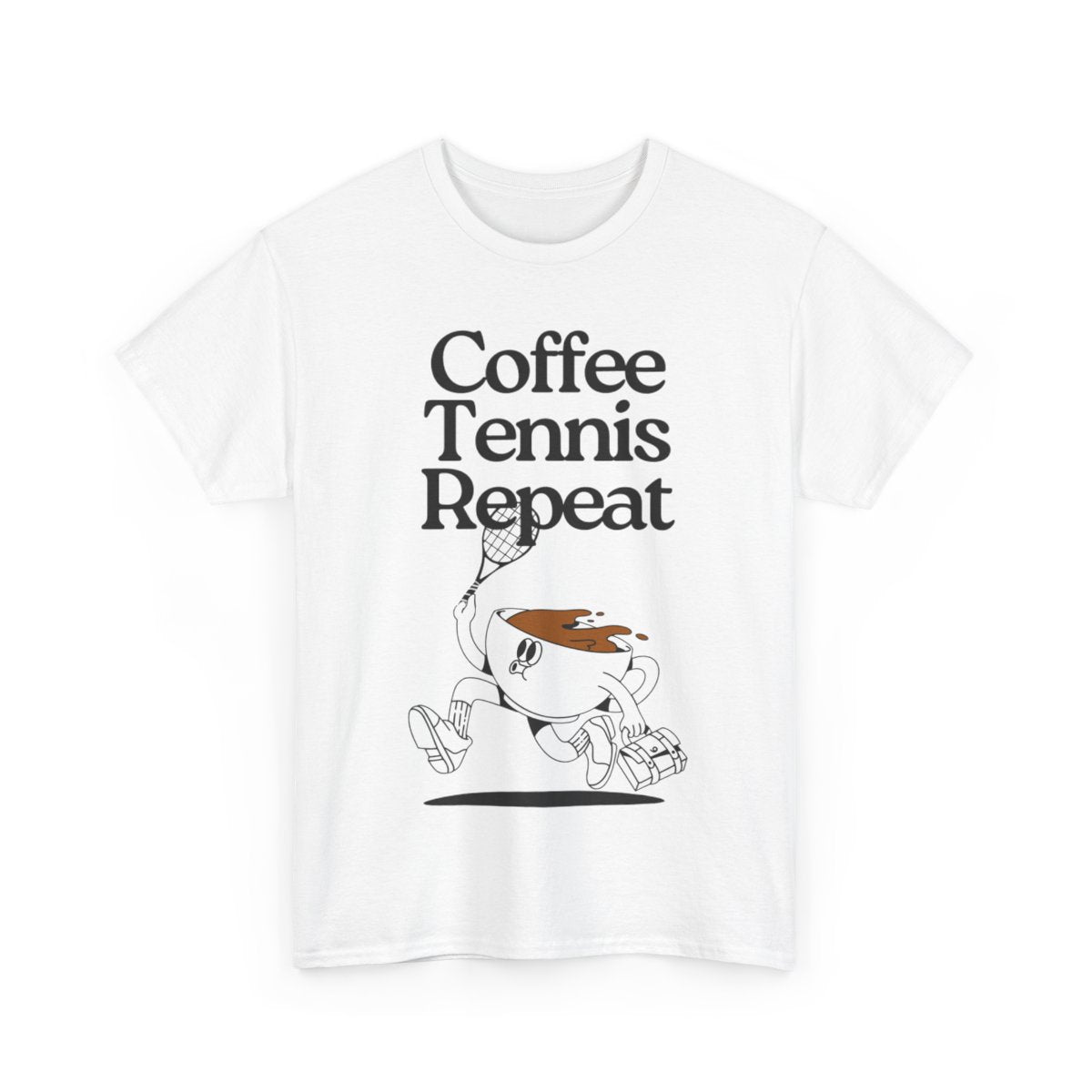 COFFEE TENNIS REPEAT - Tennis Basic Tee