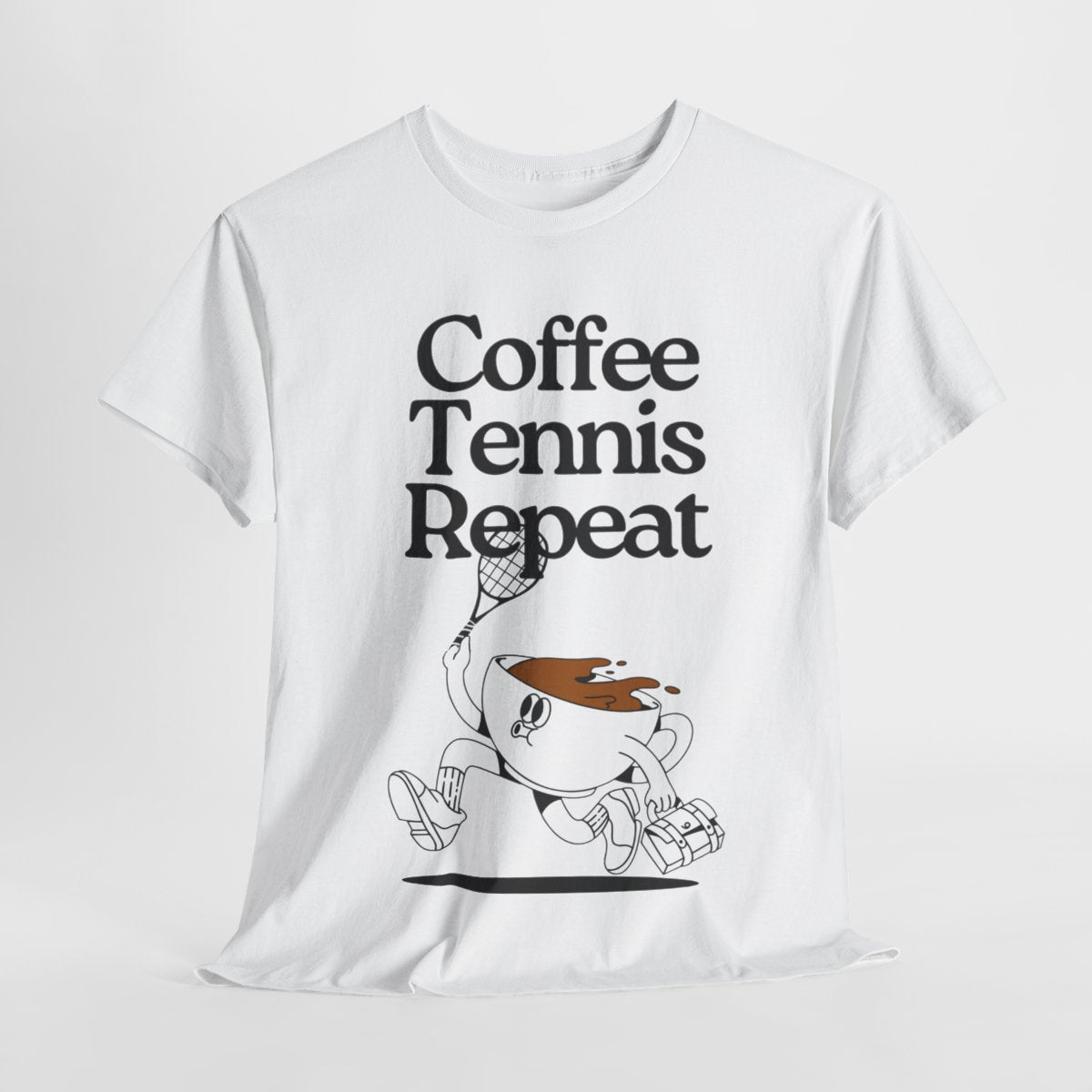 COFFEE TENNIS REPEAT - Tennis Basic Tee