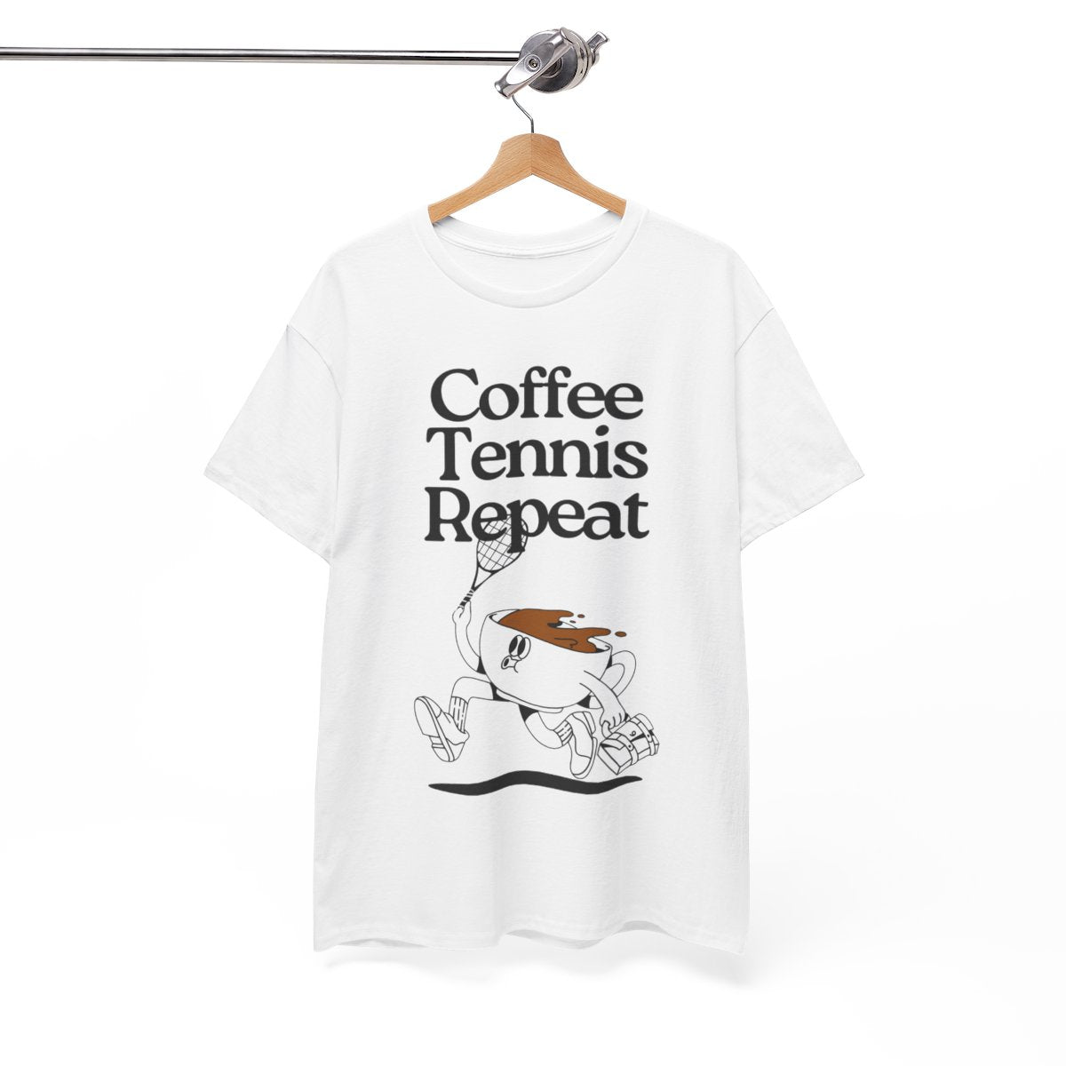 COFFEE TENNIS REPEAT - Tennis Basic Tee