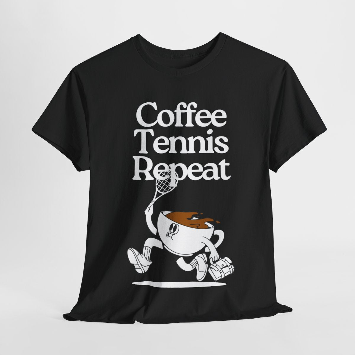 COFFEE TENNIS REPEAT - Tennis Basic Tee