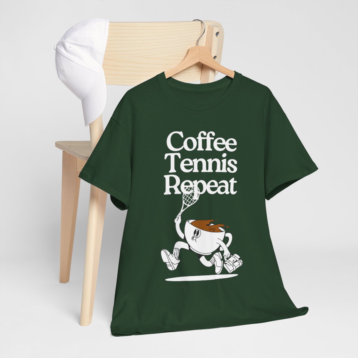 COFFEE TENNIS REPEAT - Tennis Basic Tee