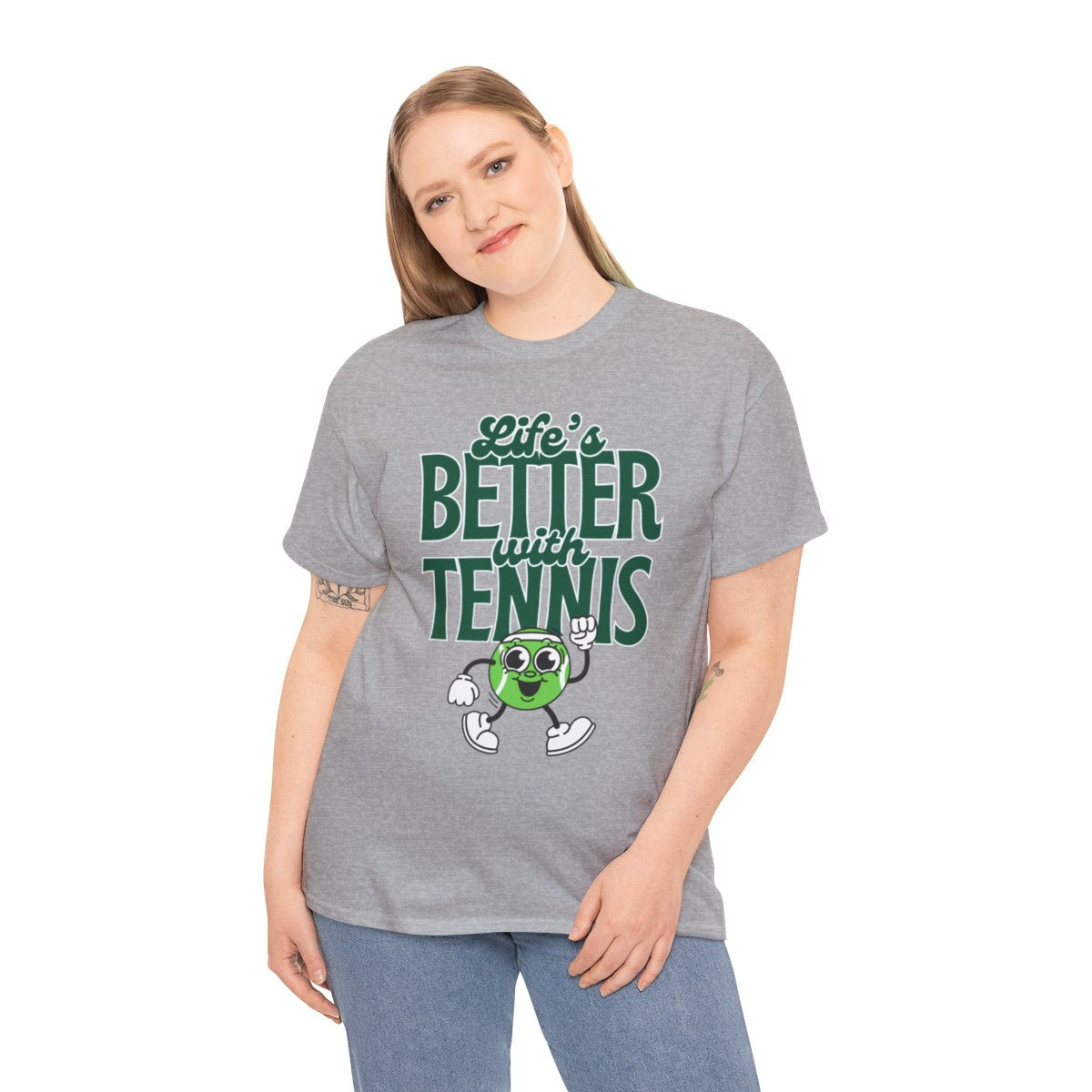 LIFE'S BETTER WITH TENNIS - Tennis Basic Tee