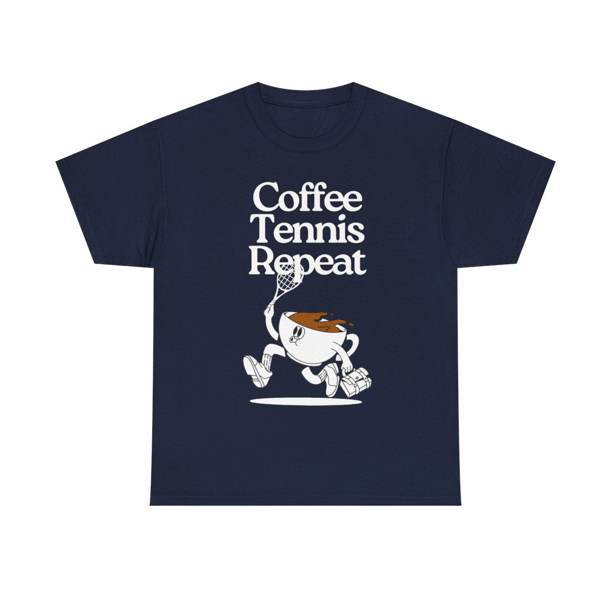 COFFEE TENNIS REPEAT - Tennis Basic Tee