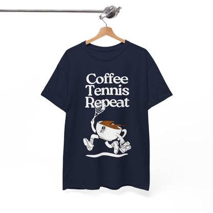 COFFEE TENNIS REPEAT - Tennis Basic Tee