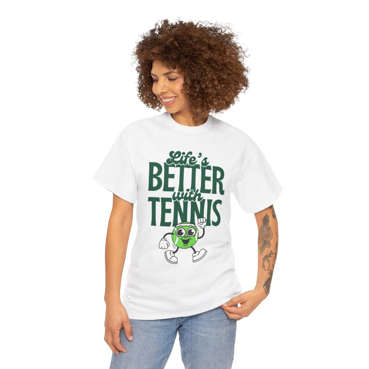 LIFE'S BETTER WITH TENNIS - Tennis Basic Tee