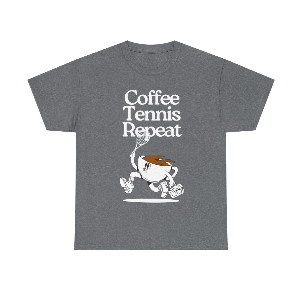 COFFEE TENNIS REPEAT - Tennis Basic Tee