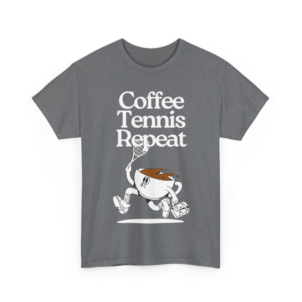 COFFEE TENNIS REPEAT - Tennis Basic Tee