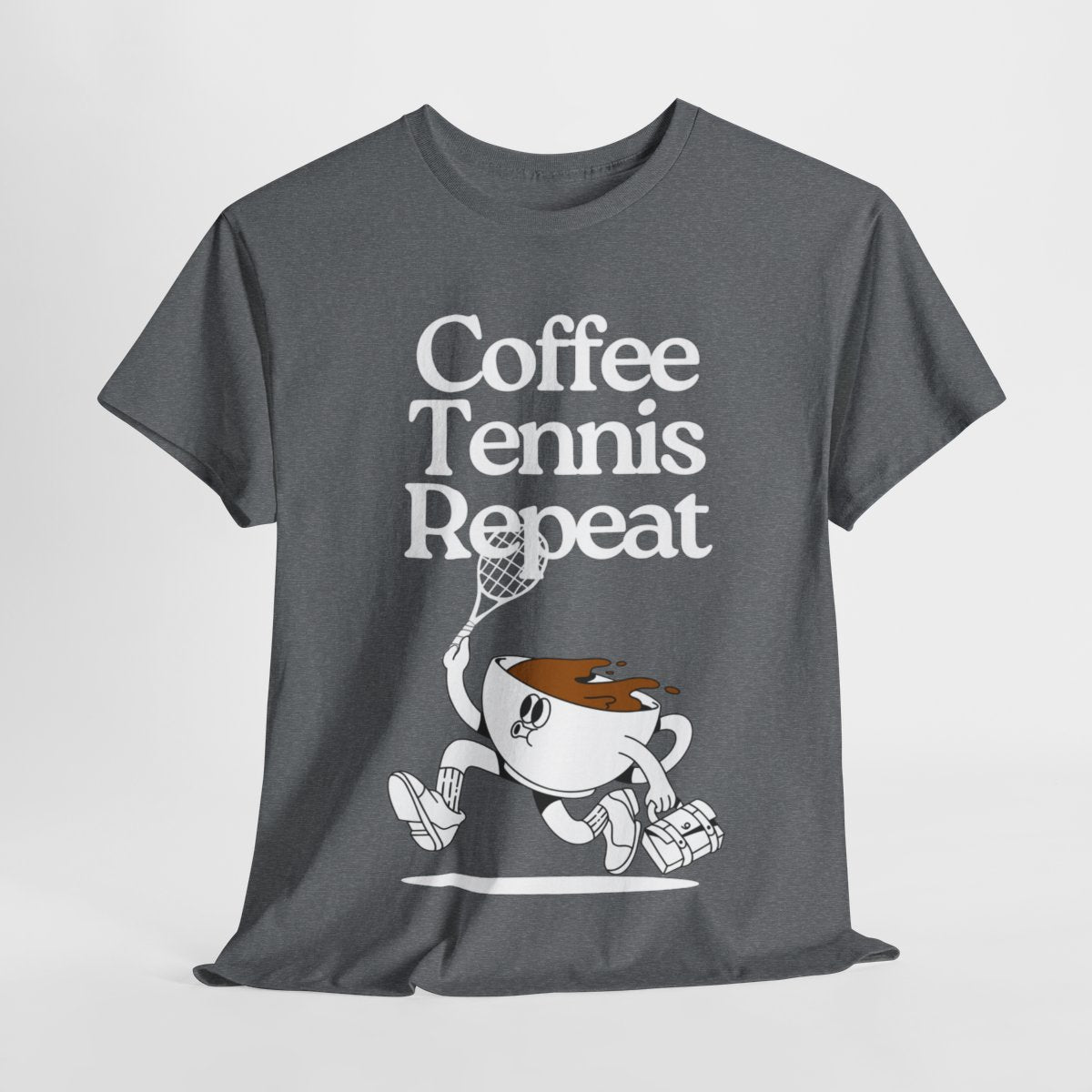 COFFEE TENNIS REPEAT - Tennis Basic Tee