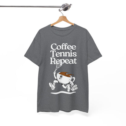 COFFEE TENNIS REPEAT - Tennis Basic Tee