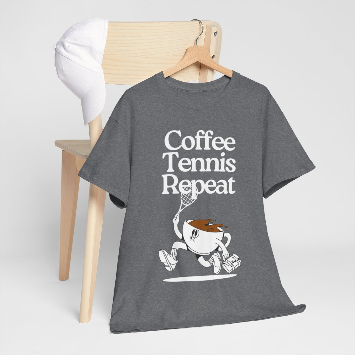 COFFEE TENNIS REPEAT - Tennis Basic Tee